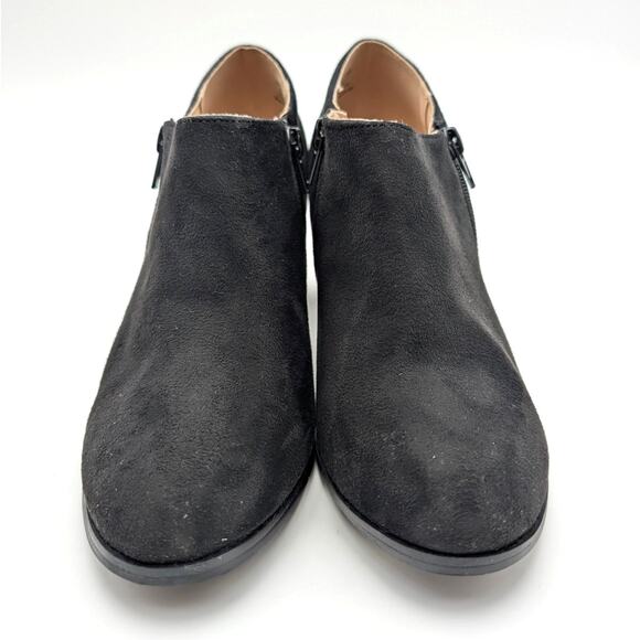 Journee Collection Sanzi Ankle Boots Women's Round Toe Black Size US7D EU37.5 - Picture 2 of 11